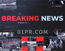 Pr模板片头 29张21秒新闻报道广播民生事件介绍 Pr素材